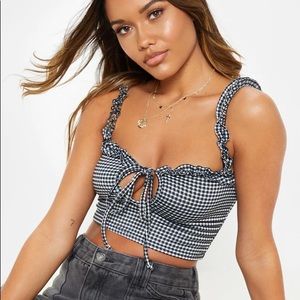 Pretty Little Thing Gingham Print Top